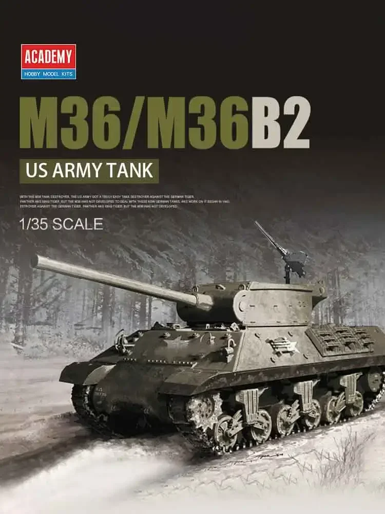 

Комплект модели танка Academy Assemble 13501, американский разрушитель танка M36/M36B2 1/35