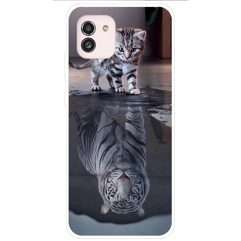 For Samsung Galaxy A03 Case Silicone Cute Animal Back Cover Case For Samsung A03 Phone Bumper On GalaxyA03 SM-A035F/DS 6.5 Inch