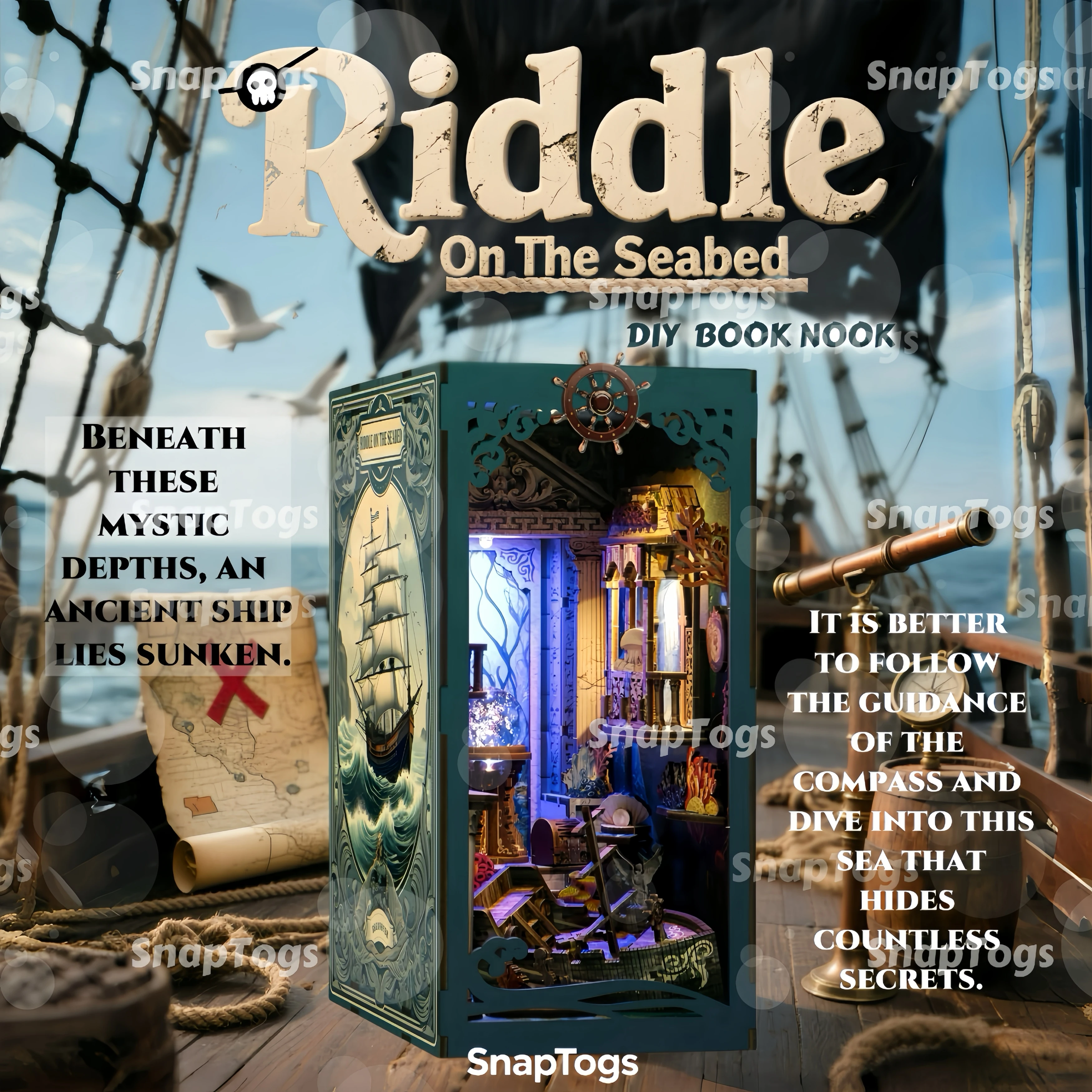 snaptogs-enigma-sul-fondo-marino-kit-angolo-libro-fai-da-te-incantevole-casa-in-miniatura-subacquea-misterioso-arredamento-e-regalo-per-scatola-da-camera-artigianale