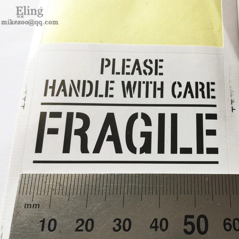 300pcs 6x4cm PLEASE HANDLE WITH CARE FRAGILE Shipping Safety Reminder Sticker Protect Cargo By Simple Damage Warning Label