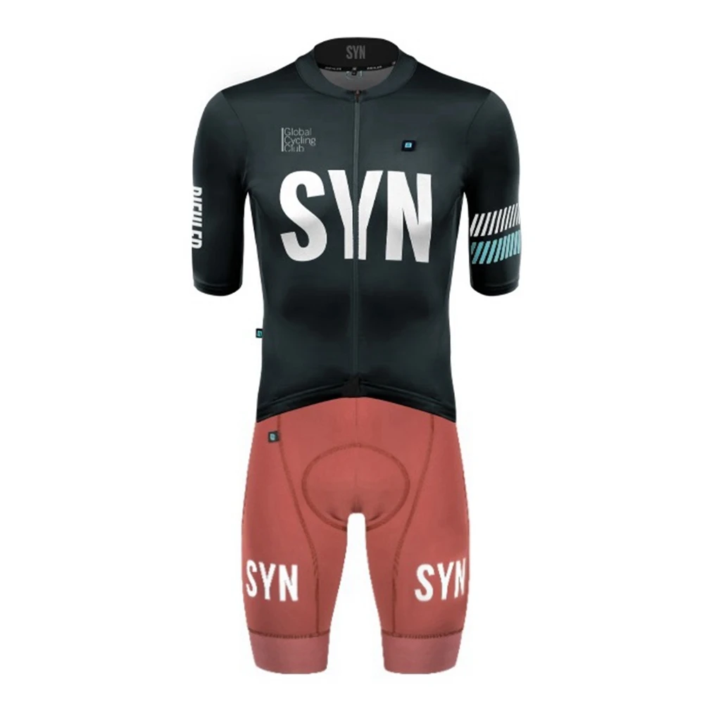 AliExpress BE PERSISTENT PERSON 2024  Men's cycling suit  SYN short sleeve cycling Jersey MTB Clothing Aero Bicycle Shirts And Bib