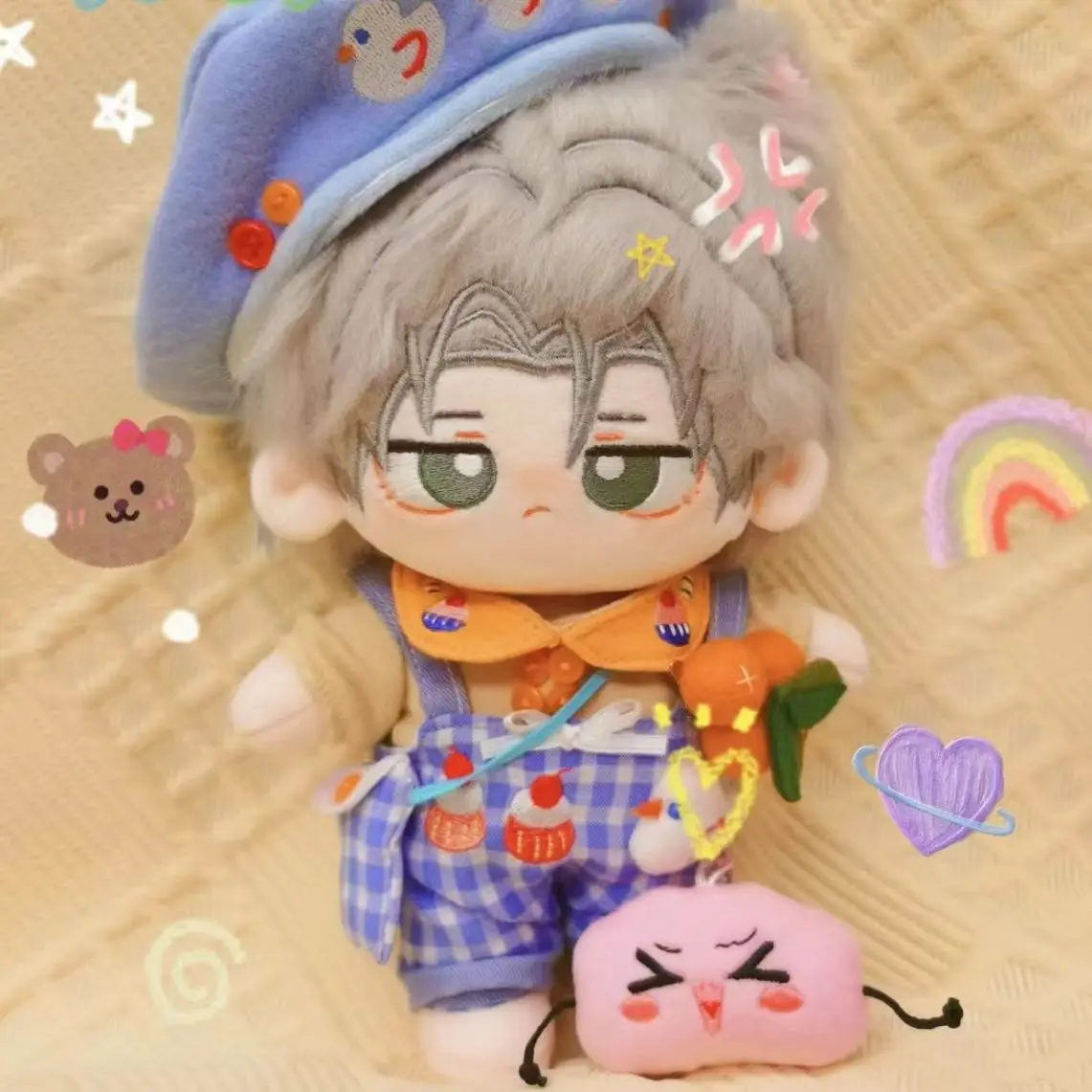 Anime Gokudera Hayato HITMAN REBORN da 20 cm! insegnante di casa Bella bambola di peluche Cosplay Morbido cotone farcito Dress Up Regalo Kawaii