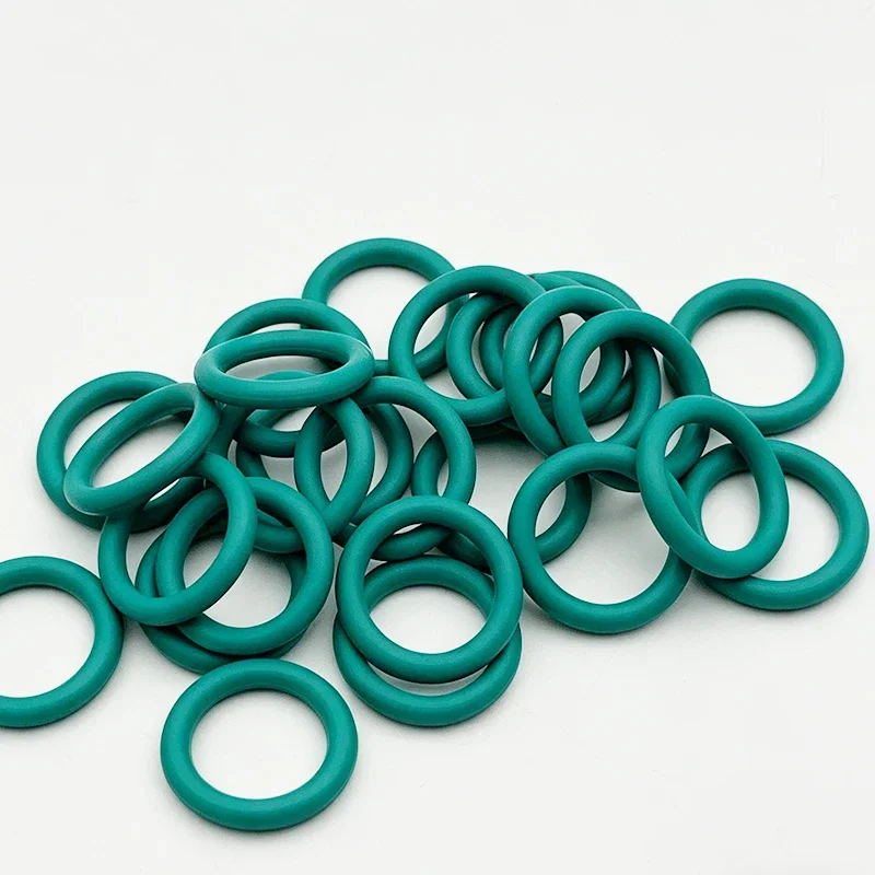 CS 1.78mm Inner Diameter 1.78mm~33.05mm Green Fluororubber O-Ring Resistant to High Temperature, Oil, Acid and Alkali Sealing.