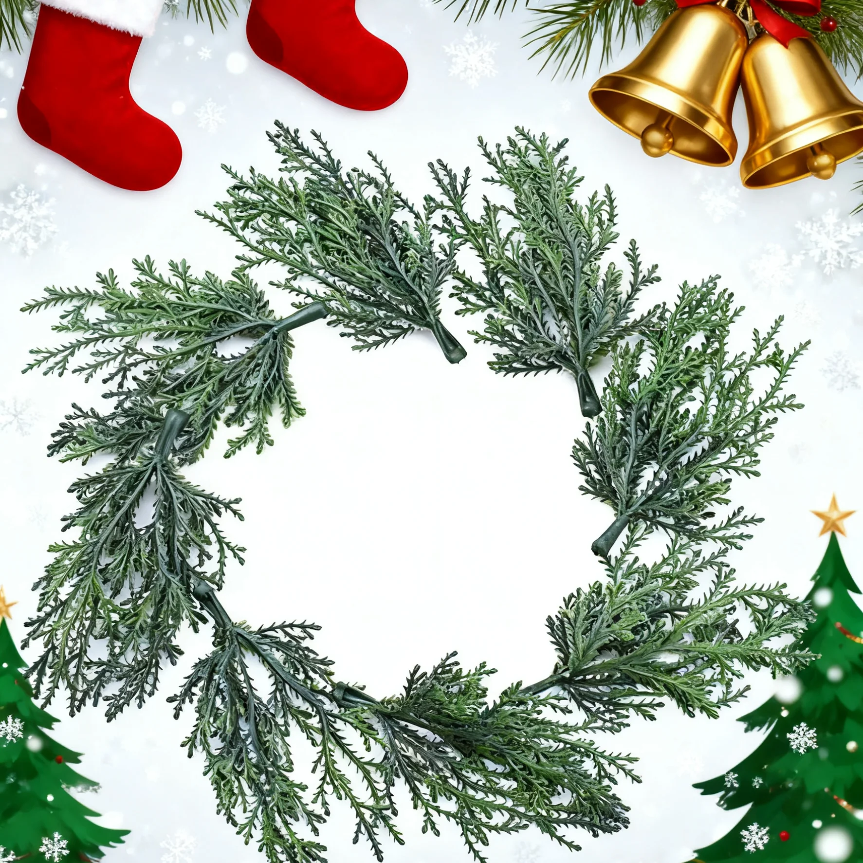 

30/60 Pieces Artificial Plants Home Room Decor Accessories Christmas Wreath DIY Gift Box Scrapbook Tree Wedding Bridal Hotsales