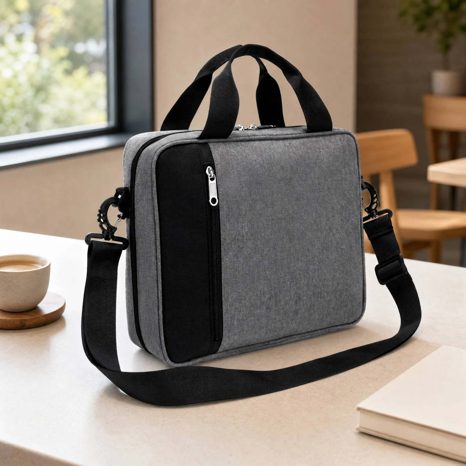 Travel and Office Storage Bag Portable Zippered Organizer Bag with Shoulder Strap for Commuters, Commuting, Everyday Transport