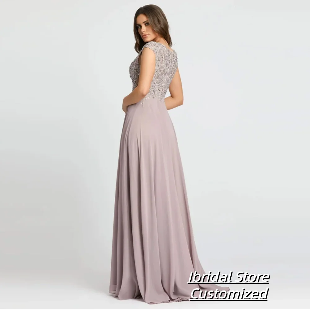 Chiffon Mother Of The Groom Dress Cap Sleeves Floor Length Simple Guest Party Gown For Weddings A Line Vestido De Fiesta image 2