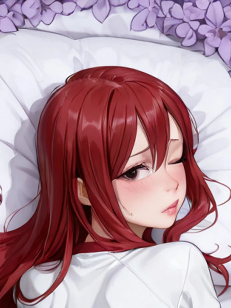 Erza Scarlet Anime Dakimakura Pillow Cover Double Sided Print Hugging Body Pillow Case Multi Size 120-180cm