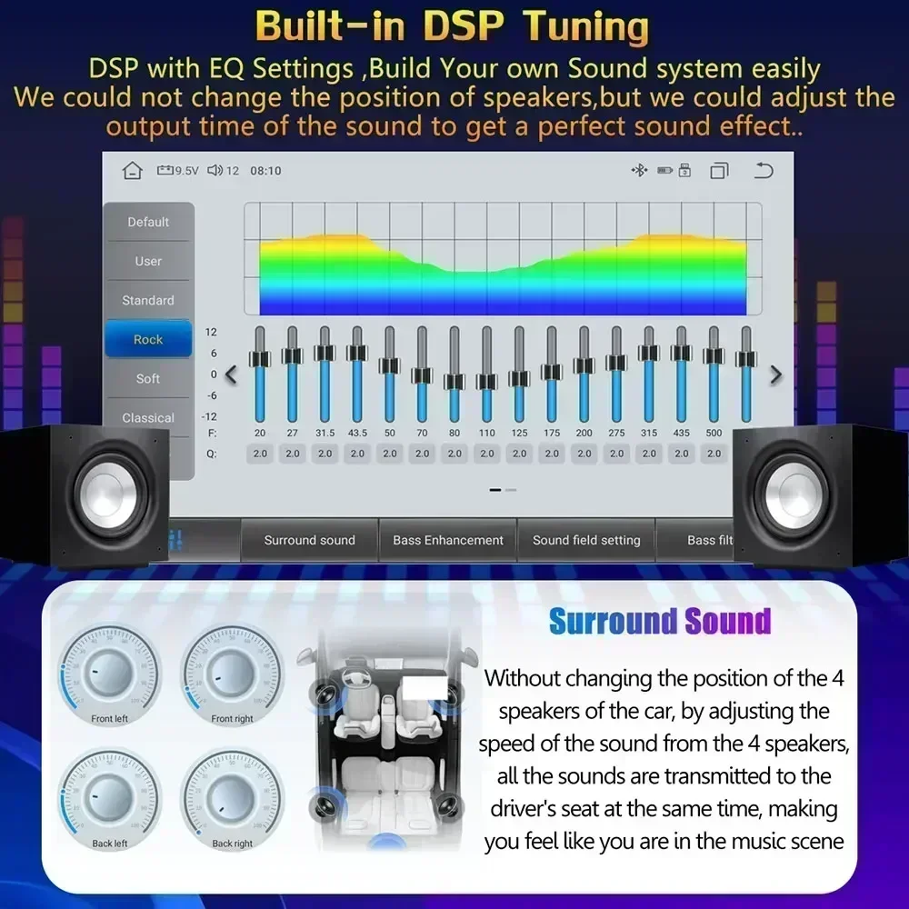 أندرويد 13 8 + 256G السيارات Carplay راديو السيارة لتحديد المواقع والملاحة شاشة تعمل باللمس الوسائط المتعددة مشغل فيديو العالمي 7 بوصة Autoradio ستيريو #5