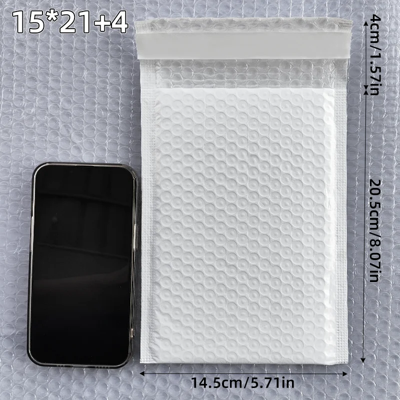 20 Stück 15 x 21 cm weiße Luftpolsterumschläge, sichere selbstdichtende Versandtaschen für Werkzeuge, Hardware-Kits, Auto-Ersatzteile, Heimwerkerbedarf