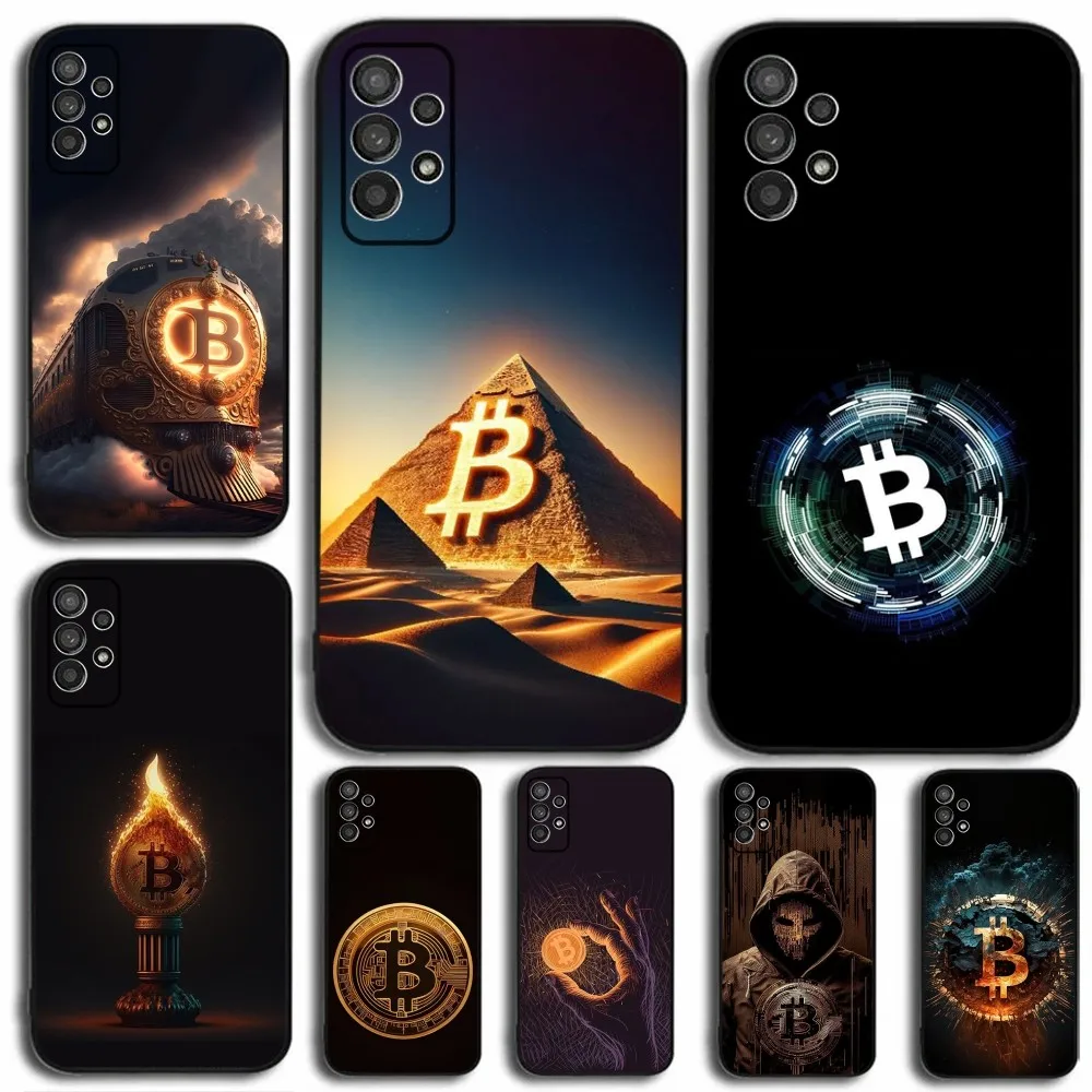 Accept B-Bitcoin Phone Case For Samsung Galaxy A13,A21s,A22,A31,A32,A52,A53,A71,A80,A91 Soft Black Cover