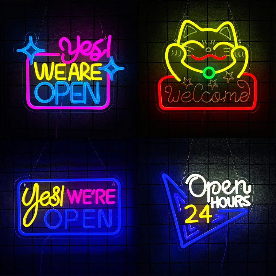 Decor Lighting Opening Hours - 24 Open Hours Led Neon Sign,
