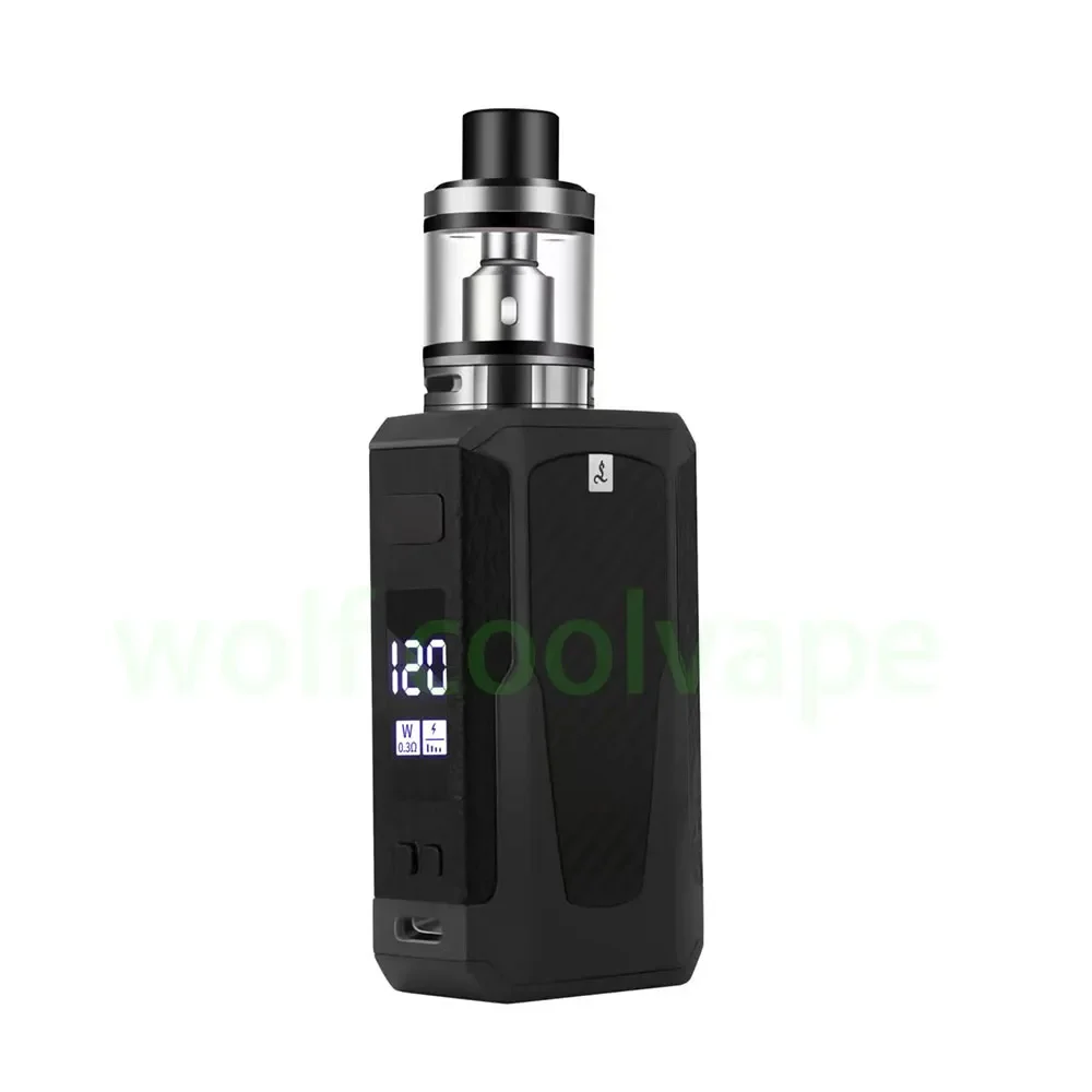 Kit Vape Mod de vaporizador de 120 W de Wolfcoolvape - Batería de 2200 mAh, depósito de 2,0 ml, pantalla OLED, 510 RTA