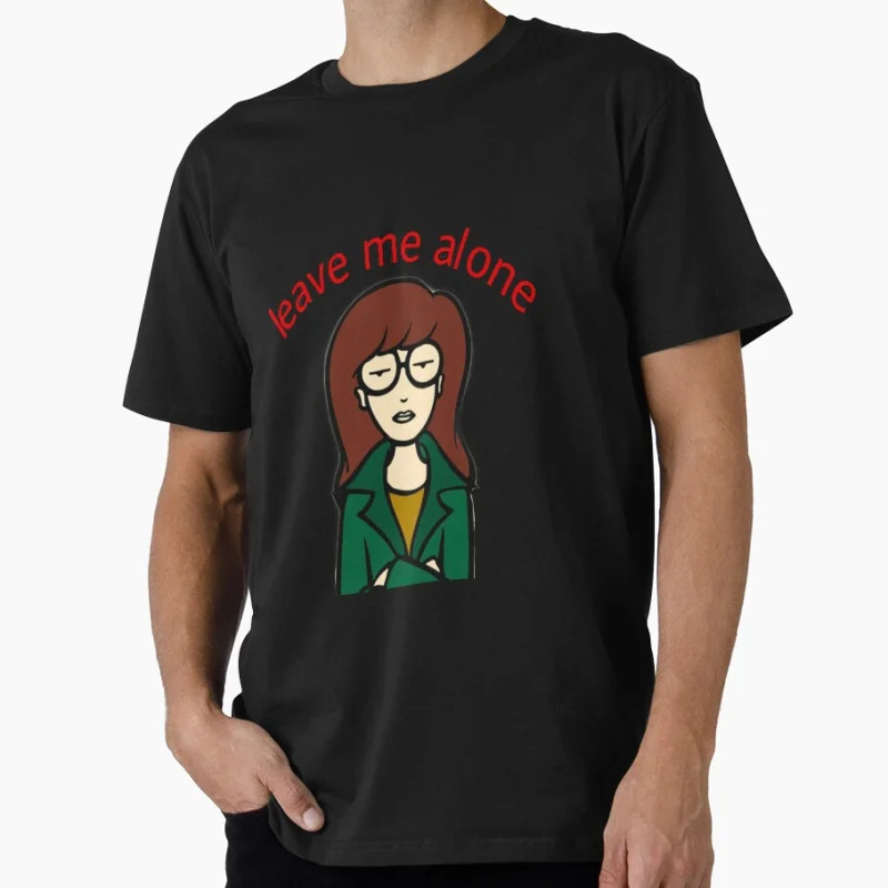 

leave me alone 90s Nostalgia cartoon Retro Sick sad world tv shows Gift t shirt Large size Tops 100% cotton print Clothes