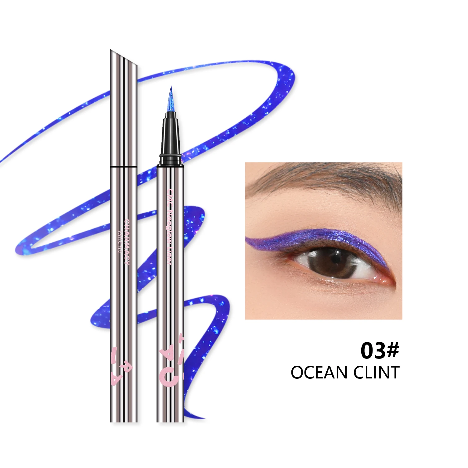 CHARMACY stylo Eyeliner Duochrome végétalien haute teneur en pigments séchage rapide imperméable longue durée coloré caméléon Eye Liner