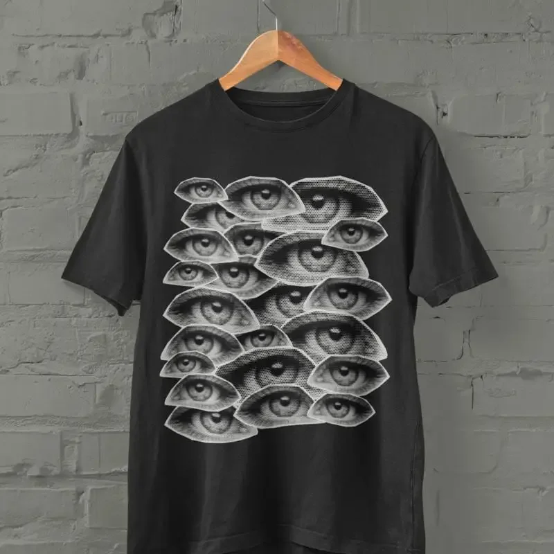 Punk Grunge Eyes T Shirt Pastel Goth Y2K Clothing Alternative Strange Unique S Eyeball Swamp Clowncore Weirdcore