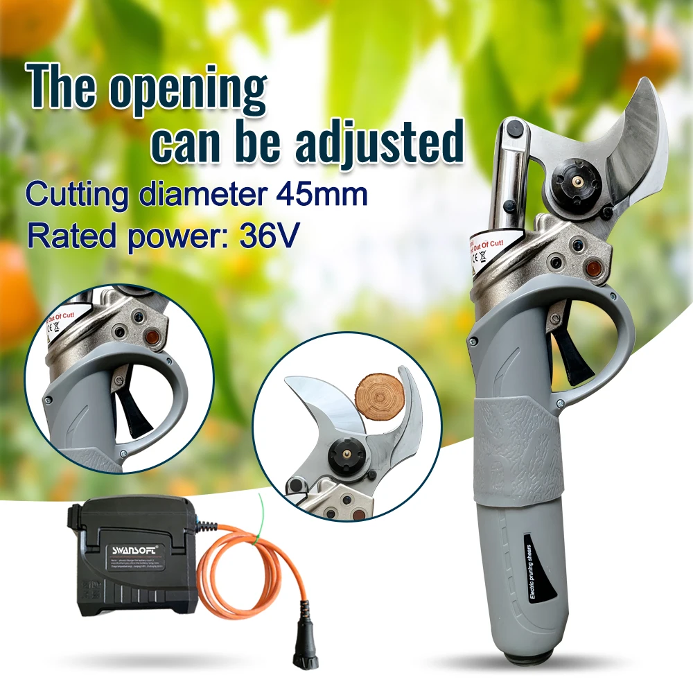 Professional 45mm 36V Electric Fruit Pruning Shear / Electric Anvil Pruner