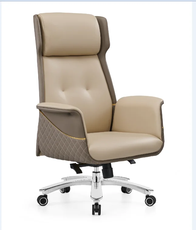 Boss Chair Home Lie Leather Computer Chair Office Chair Comfortable and sedentary Business Chair Backrest Study Chair