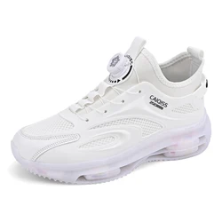 Unisex Rotary Buckle Running Shoes Men Anti-Slippery Trendy Sneakers Women Outdoor Jogging Breathable Sports Shoes Zapatillas