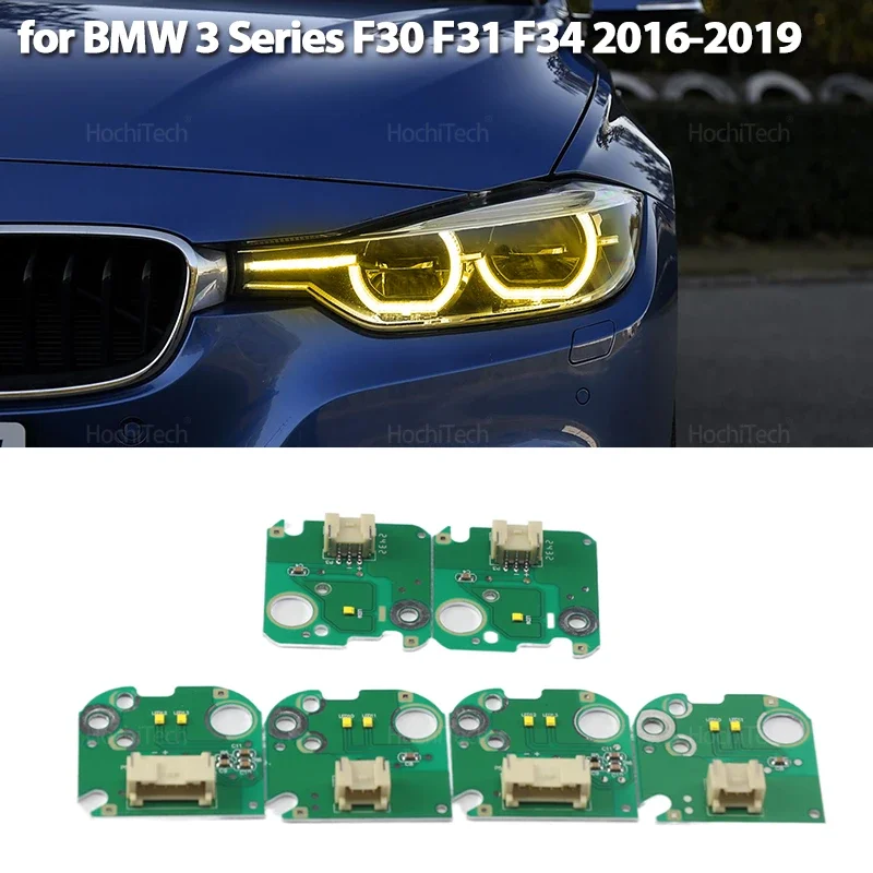 

Желтая фара, светодиодная вставка, диодная плата 7419615, плата для BWM 3 серии F30 F31 F34 Facelift 2016-2019, светодиодная фара 63117419615