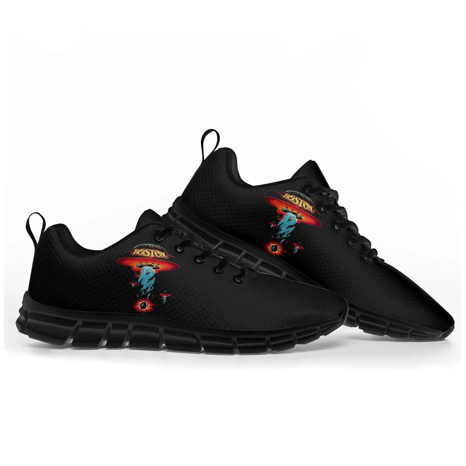 Boston Band Rock Band Pop zapatos deportivos para hombres, mujeres, adolescentes, niños, zapatillas casuales personalizadas, zapatos de pareja de alta calidad, negro