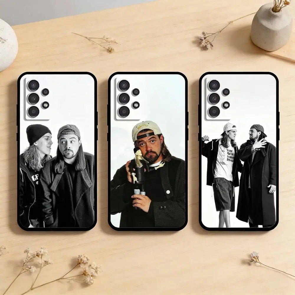 AAA The Cap and The Coat Duo Phone Case For Samsung Galaxy A73,A72,A71,A70,A53,A52,A51,Others Soft Black Cover
