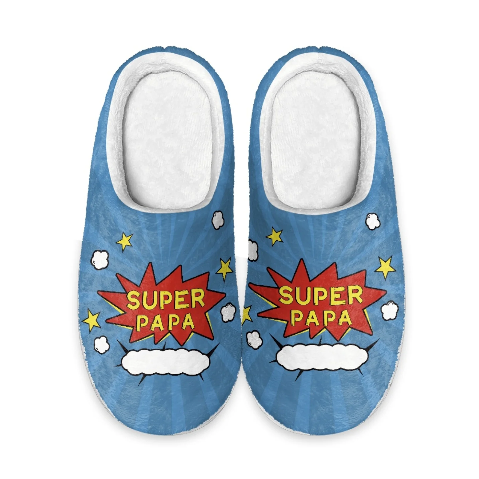 PENSTROLL Comic Super Papa Warm House Shoes For Seniors Indoor Shoes for Home Freelancer Home Shoes