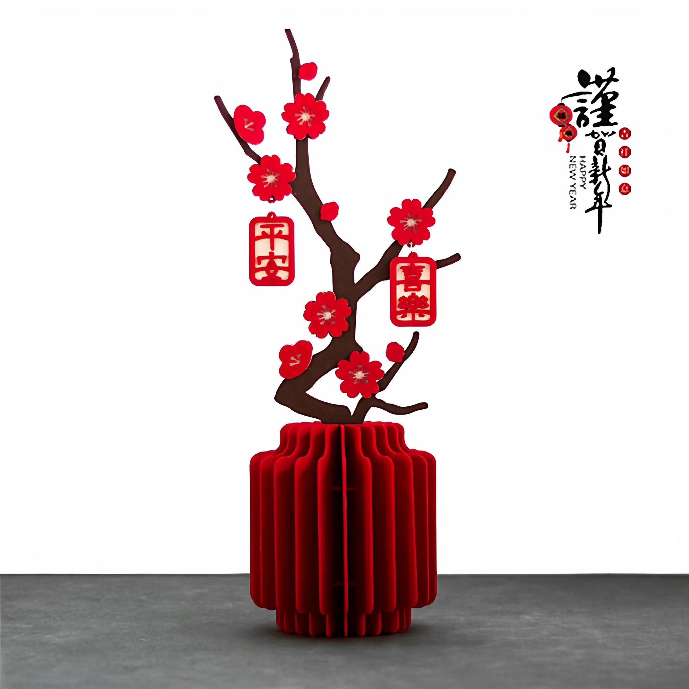 

Новогоднее украшение: Ваза-подставка для символов китайского зодиака и символов удачи Фэн-шуй, традиционный праздничный декор, аксессуары для дома