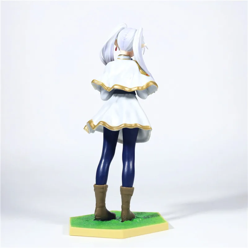 Anime frieren: além do fim da jornada figura de ação segurando flores na mão frieren estatueta coleção modelo brinquedos