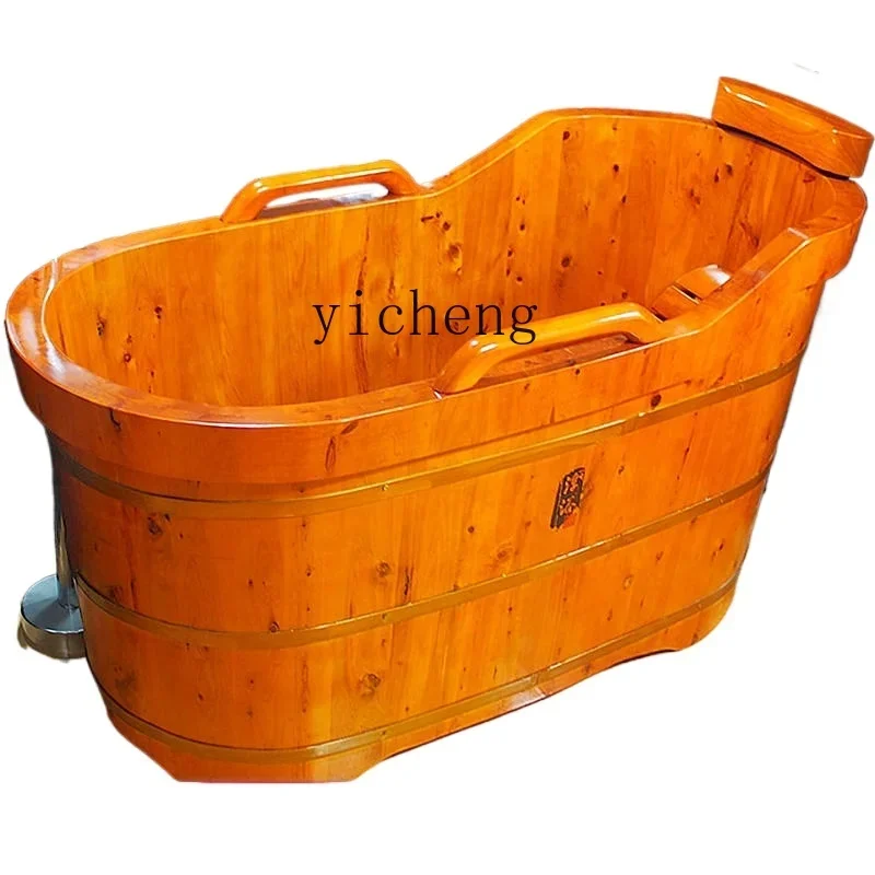 XL Beauty Salon Wooden Bath Bucket Adult Old Bath Bucket  Bucket Bath Tub