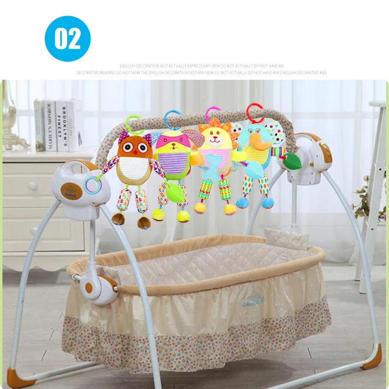 Choca Coelho Animais para bebê recém-nascido, Grab Ability Training Toys, Cama infantil, Sino Suspenso, Bonecas de pelúcia para criança, 0-12 meses