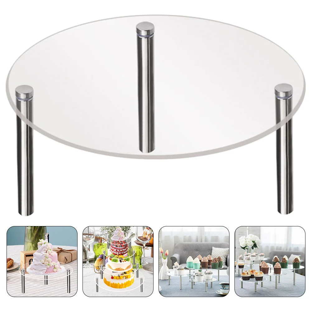 

3Pcs Clear Acrylic Cake Stand Cupcake Holder Dessert Display Rack for Wedding Birthday Home Use Acrylic Cake Stand