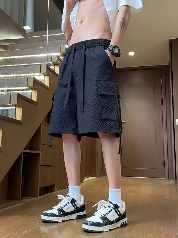 

Qui Dry Ice Silk Men's orts Thin 2026 New ular Sports Baskeall Outdoor Running Five-Quarter Casual Pants