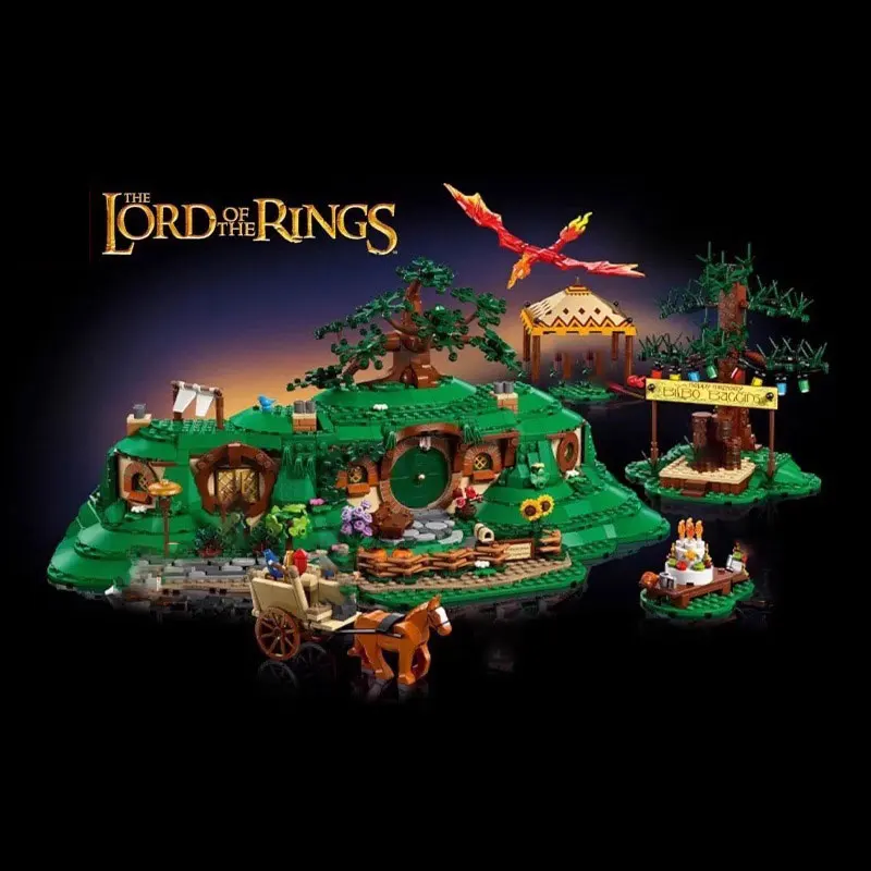 Nieuw product Ring Shire Hobbit Cave Bouwsteen Building DIY Model Kit voor kinderen Jongen Verjaardagscadeau 10354 Speelgoed