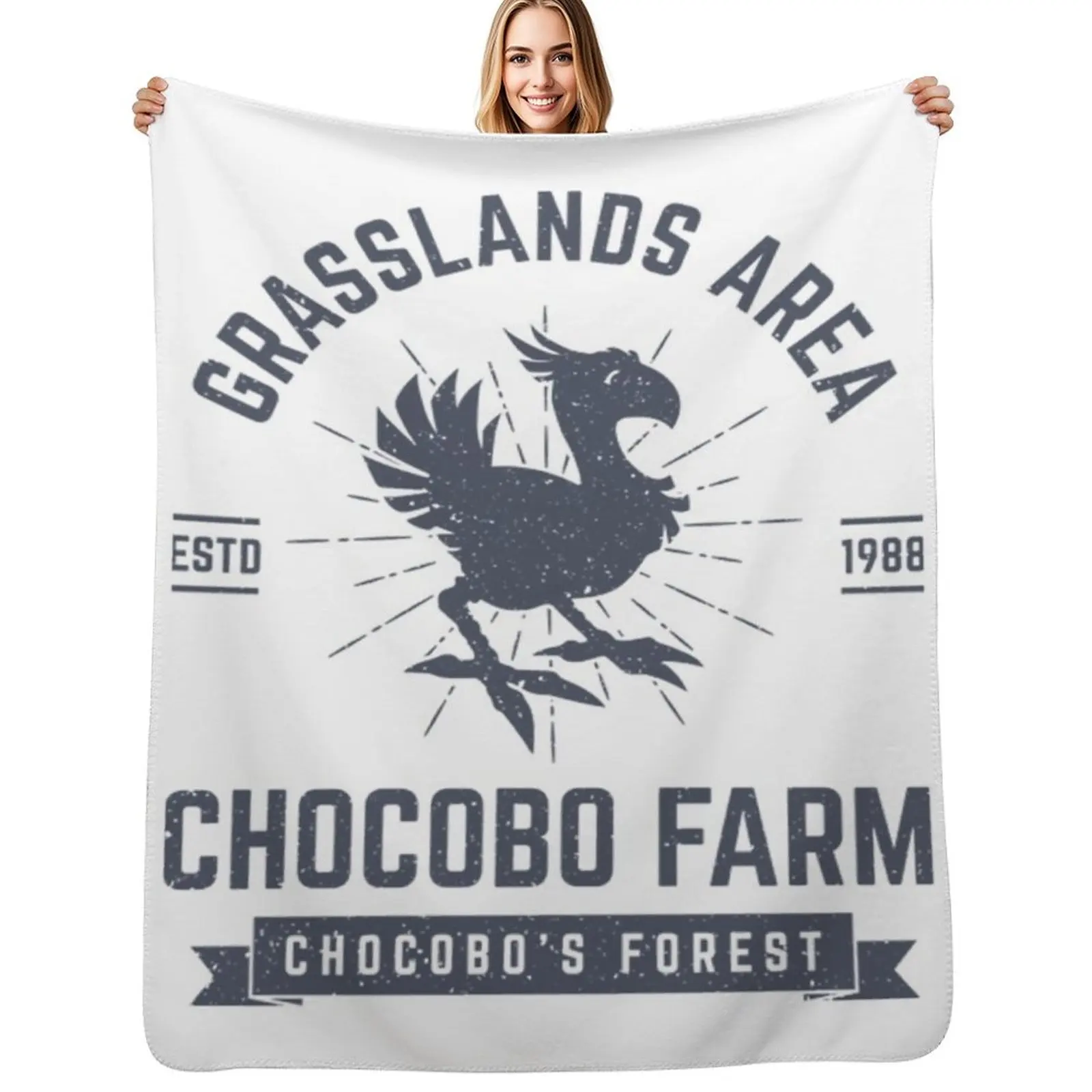 

Chocobos T-ShirtFF Chocobo Farm Fan Art Throw Blanket Kid'S christmas decoration Luxury Designer warm winter Blankets