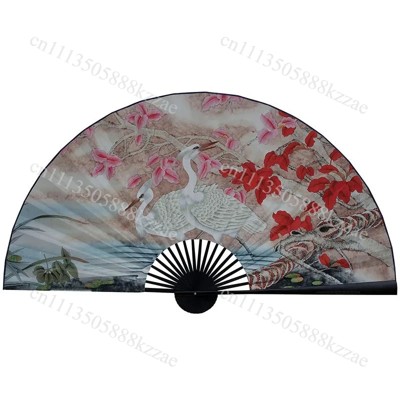 50x88cm Chinese Classical Landscape Printed Folding Fan Large Painting Paper Fan Wall Hanging Decor for Office Living Room Home