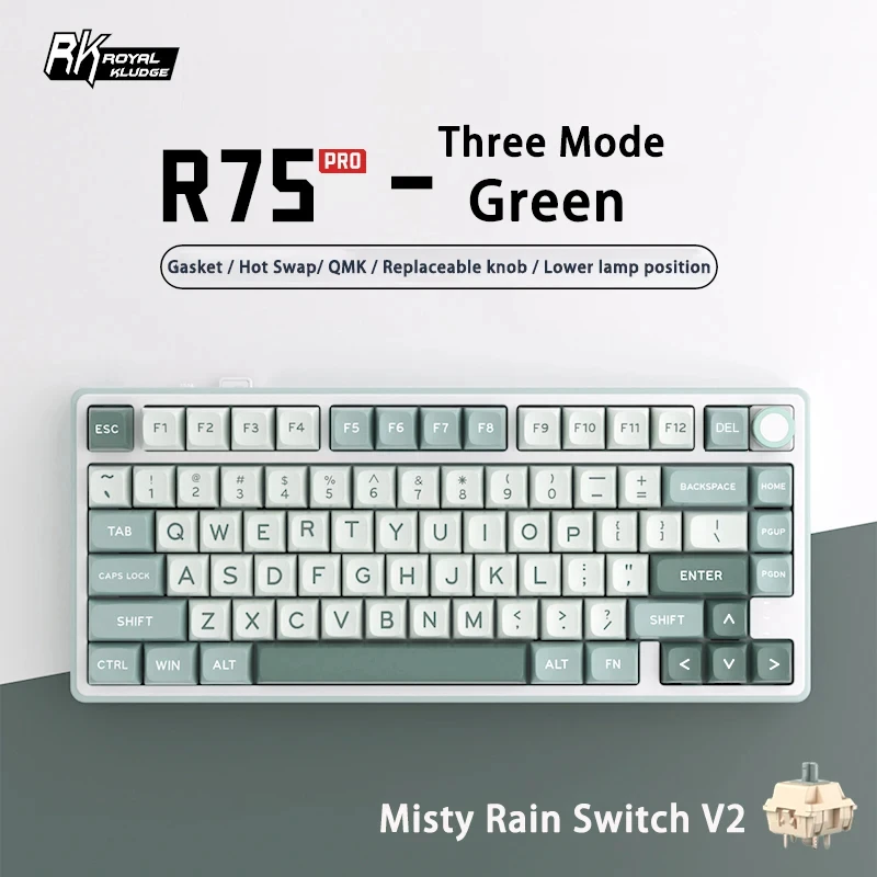 Royal Kludge RK R75 SR75 Gaming Mechanical Keyboard 81Key Bluetooth Wireless/Wired Keyboard RGB HotSwap Gamer Keyboard teclado