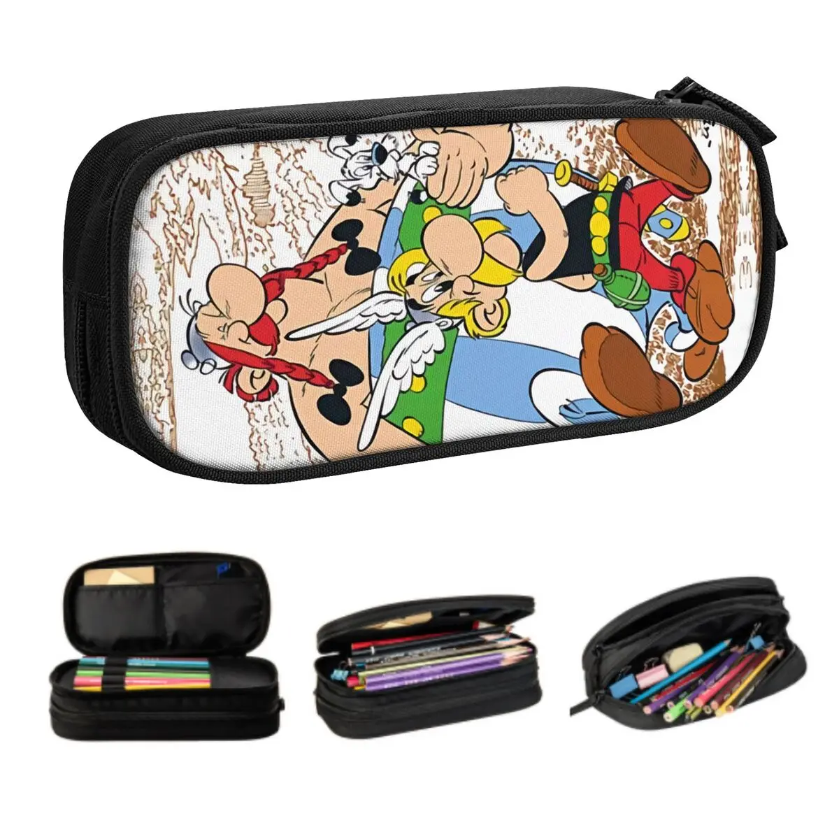 

Пользовательские милые пеналы A-Asterixs для мальчиков и девочек, большая емкость, пенал с героями мультфильмов, школьные аксессуары