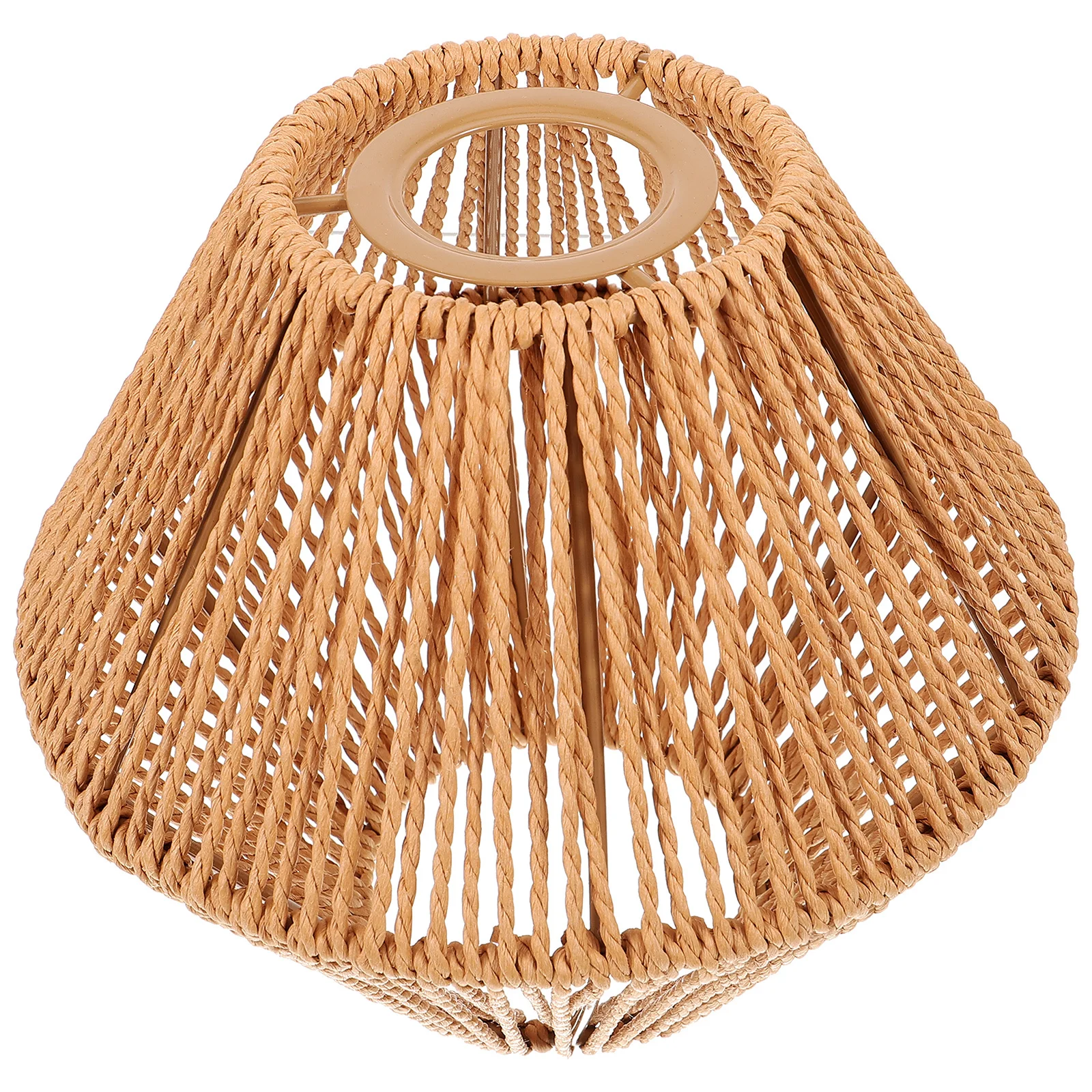 

Pendant Lamp Shade Woven Hand Woven Lightweight Metal Cotton Rope Decorative Lampshade for Ceiling Hanging Light Replacement