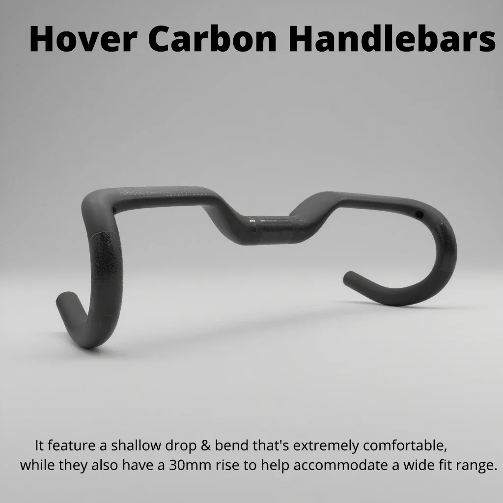 

Полностью карбоновый внутренний тросовый руль FCBo, дорожный руль, гравийная кабина с подъемом, подъем 30 мм, ширина 400 мм/420 мм/440 мм, черный матовый