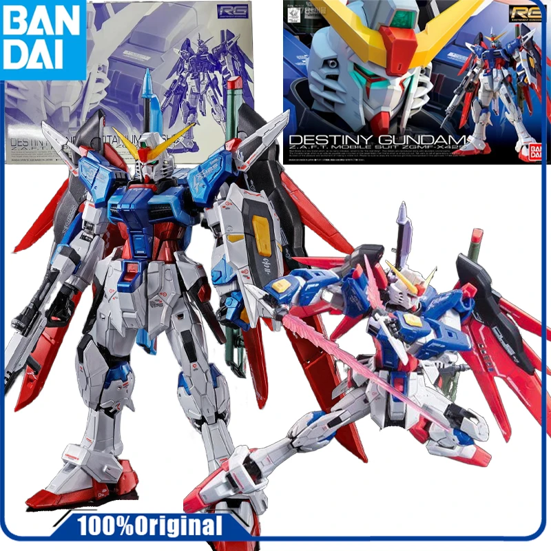 Bandai Original     RG NETWORK LIMITED EDITION ZGMF-X42S DESTINY GUNDAM [TITANIUM FINISH]    Anime Action Figure Assembly Model