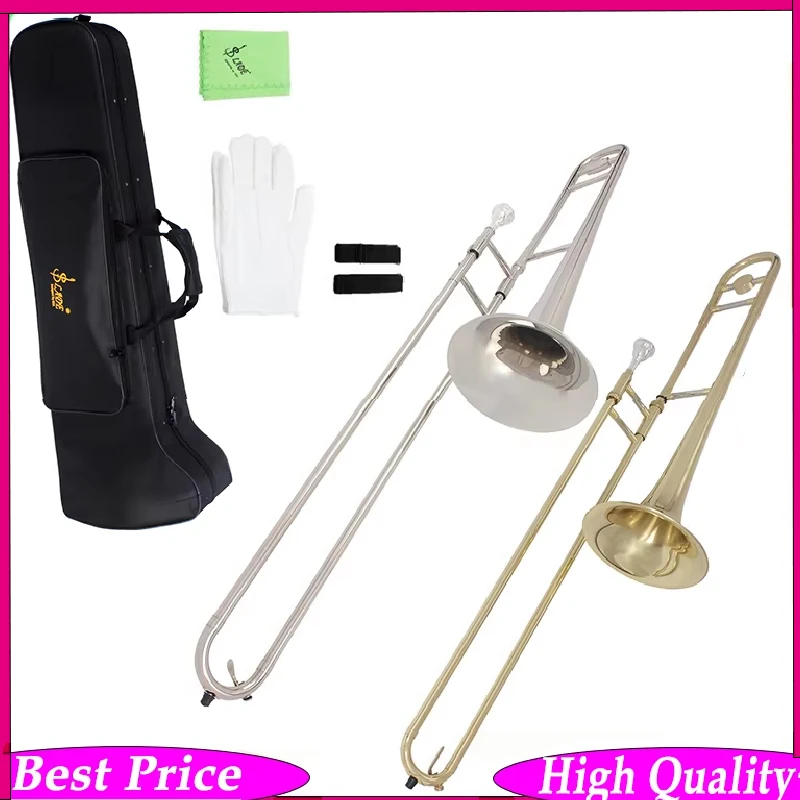 

SLADE Alto Trombone Brass Bb Tone B Flat Wind Instrument with Trombone Cupronickel Mouthpiece & Accessories
