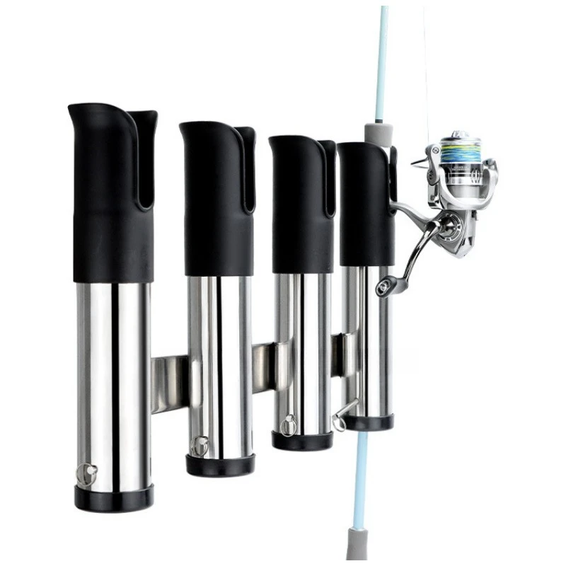 Marine Stainless Steel Fishing Rod Holder Bracket, 3 Units 4 Units Rod Insert For Yacht Boat Sea Fishing