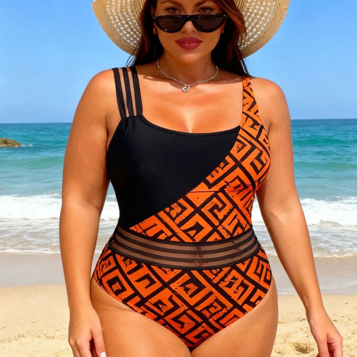 L-4XL Plus Size High Waist Bikini Women's Push Up Big Large Size Swimsuit 2026 Summer Mujer Tummy Control Swimwear Bikini Sets image 4