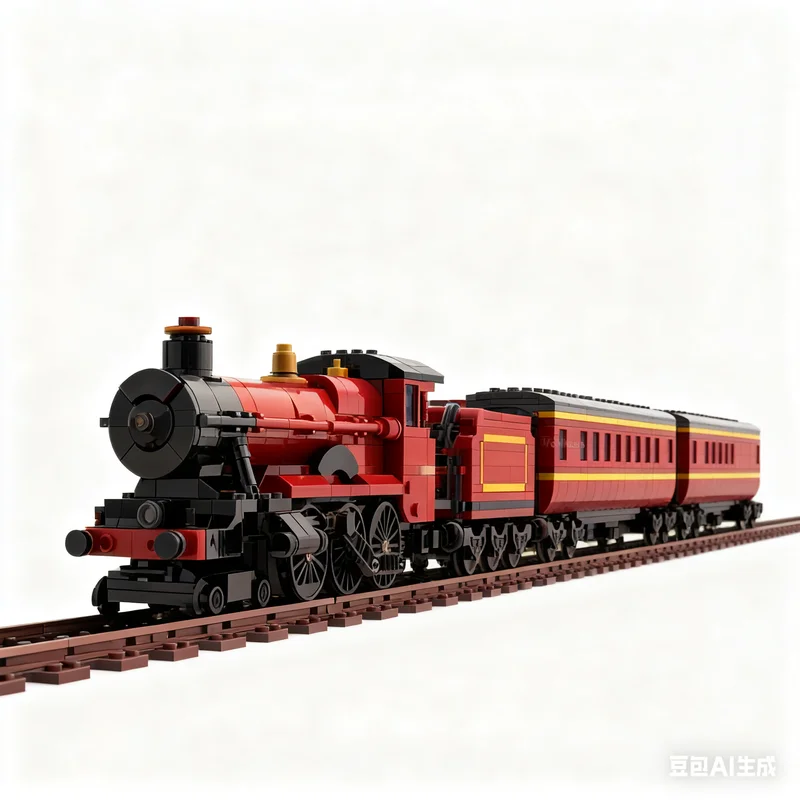 1707-teiliges MOC Hogwarts Express Modellbausatz, DIY Kreative Bausteine, Ausstellungsstück, Geschenkset zum Geburtstag