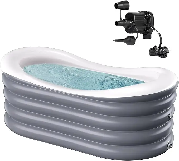 Inflatable Portable Bathtub Portable Foldable Cold Plunge Foldable Bathtub with Electric Pump