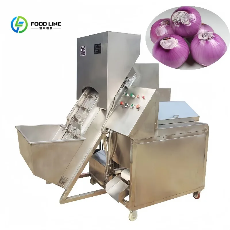 Customized Design Onion Peeler Cutter New Onion Square Cutting with Slice Cutting Frying Machine Process Line