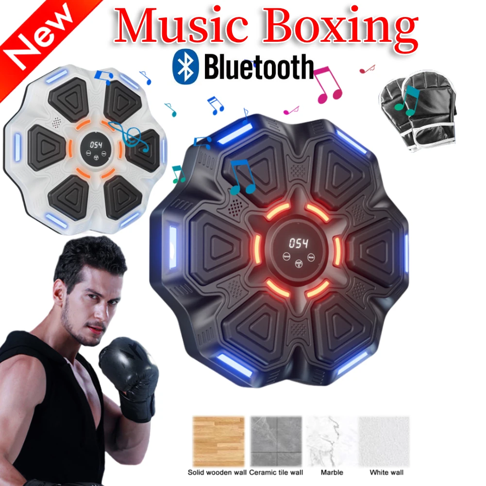 Music Boxing Machine Boxing Reaction Wall Target Smart Bluetooth Boxing Trainer Sandbag Punching Bag for Adult Kid Home Exercise