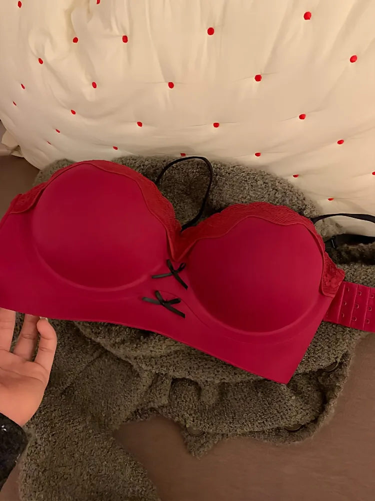 

Красный кружевной бюстгальтер для женщин зодиака года, бюстгальтер с мягкой подкладкой пуш-ап с нагрудником 3,5 см и разрез для поиска большего размера, сексуальное свадебное белье