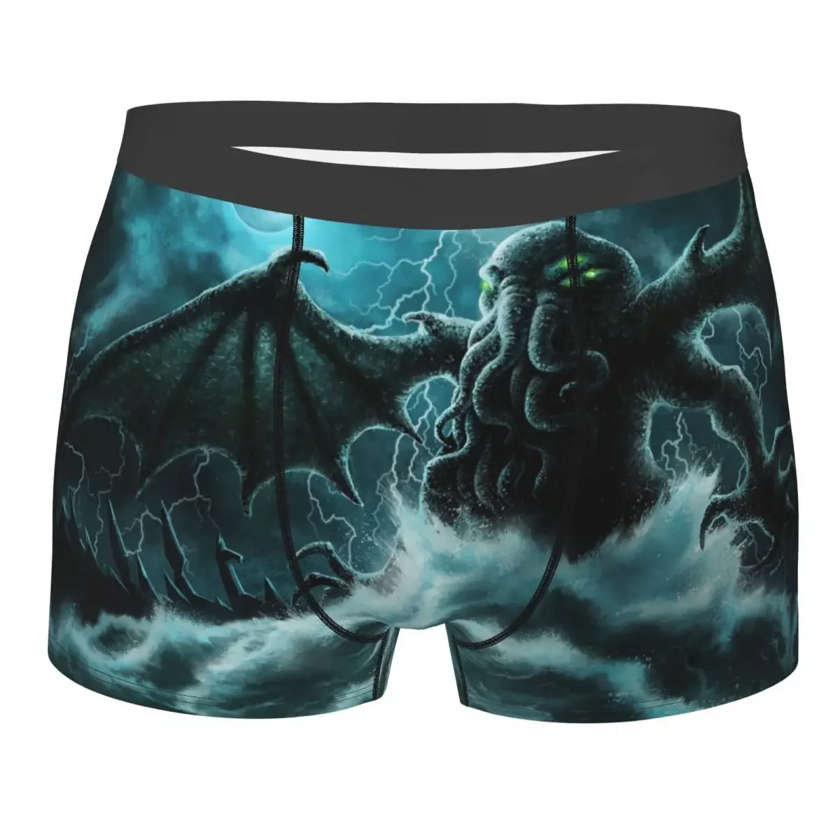 Men Cthulhu Fantasy Art Underwear Horror Sexy Boxer Briefs Shorts Panties Homme Soft Underpants Plus Size