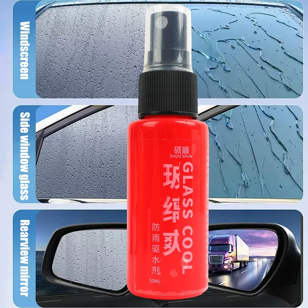 Revestimiento hidrofóbico a prueba de lluvia, pulverizador impermeable para boquilla de vidrio de coche, removedor de película de aceite, juego de